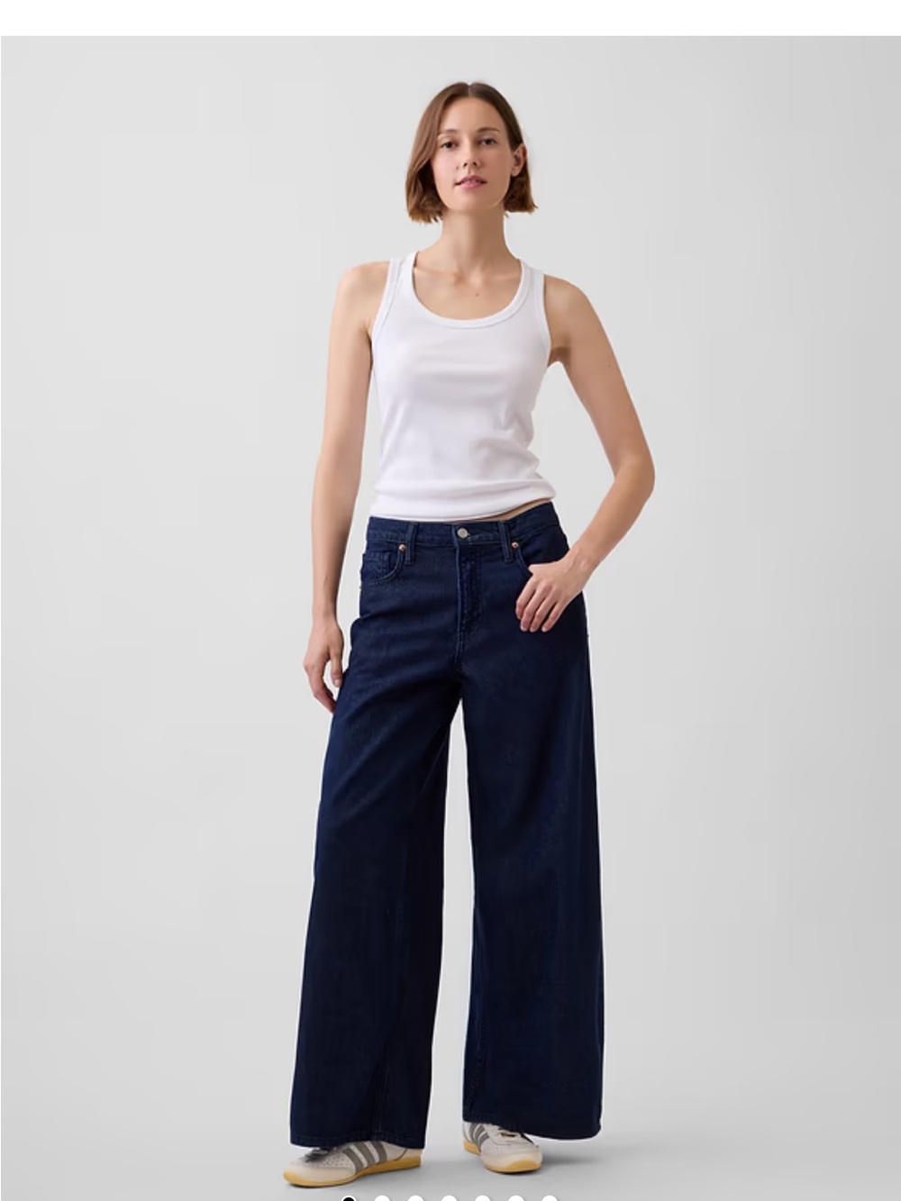 GAP Navy Wide-Leg Women's Baggy Jeans